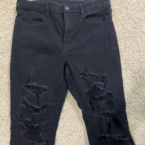 American eagle high wasted black jeans